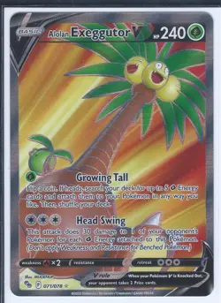 Alolan Exeggutor V (Full Art) 071/078 Pokemon GO Holo - Image 1