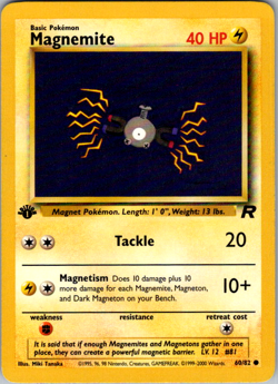 Magnemite 60/82 1st Edition Team Rocket Pokemon NM/M - Image 1