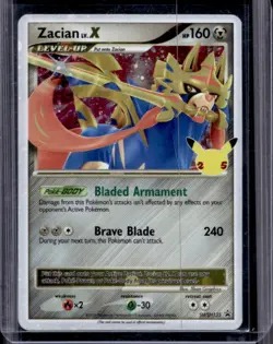 2019-2023 Pokemon SWSH Black Star Promos Zacian LV.X #SWSH135 - Image 1