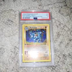 Pokemon Machamp 1st Edition Shadowless 8/102 Holo Base Set PSA 3 1999 - Image 1