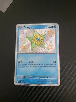 Pokemon Staryu Holo Card Paldean Fates Baby Shiny 118/091 SV - Image 1