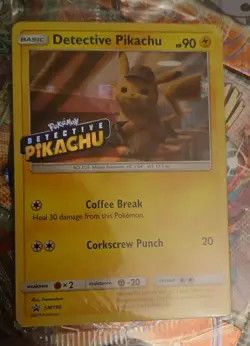 Pokemon TCG Detective Pikachu SM190 Promo Stamped Holo 90 HP Framestore - Image 1