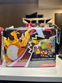 Pokemon TCG: Fall 2020 Charizard Collectors Treasure Chest Lunch Box Tin Sealed - Image 1