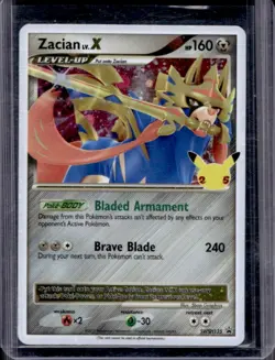 2019-2023 Pokemon SWSH Black Star Promos Zacian LV.X #SWSH135 - Image 1