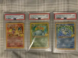 Pokemon Celebrations Set Graded PSA 9 Charizard Blastoise Venusaur Anniversary - Image 1