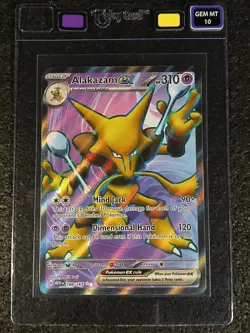 2025 Pokemon 151 Alakazam EX 188/165 Full Art Ultra Rare - Taby Card™ GEM MT 10 - Image 1