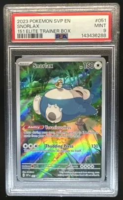 2023 Pokemon SV Black Star Promos - SVP EN Snorlax Full Art #051 PSA 9 - Image 1