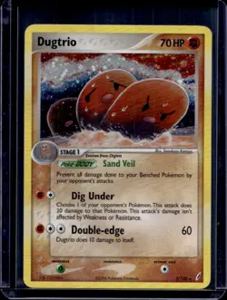 2006 Pokemon EX Crystal Guardians Dugtrio Holo #5/100 - Image 1