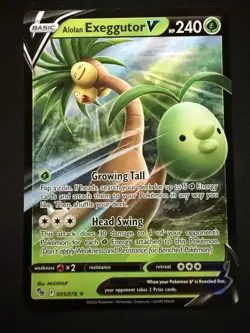 Alolan Exeggutor V 005/078 Pokemon GO Ultra Rare Holo Pokemon TCG NM - Image 1