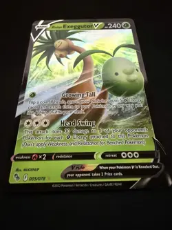 Alolan Exeggutor V 005/078 Pokemon GO Ultra Rare Holo Pokemon TCG NM - Image 3