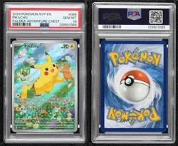 Pikachu (Paldea Adventure Chest) Holo Pokemon Scarlet & Violet Black Star PSA 10 - Image 3