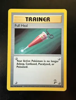 Full Heal 111/130 Base Set 2 Regular Uncommon Trainer Card Pokemon TCG - Image 1