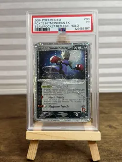 Pokemon 2004 Rocket's Hitmonchan ex 98/109 Holo Team Rocket Returns - PSA 1 - Image 1