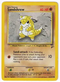Sandshrew 91/130 - Base Set 2 - MP Common - Pokemon TCG - Image 1