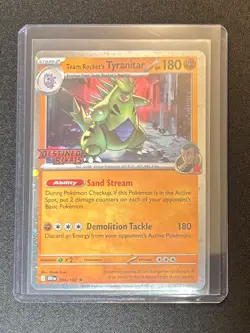 Team Rocket's Tyranitar Pokemon 096/18 STAMPED Promo Destined Rivals - Image 3
