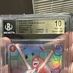 Bandai One Piece CCG Nami OP01-016 Premium Booster Manga Art Foil Rare BGS 10 - Image 3
