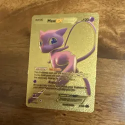 Pokemon Mew EX 120 HP Gold Full Art Basic Card Play Promo English - Image 1