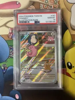 Pokemon TCG Chansey Illustration Twilight Masquerade Card 187/167 - Image 1