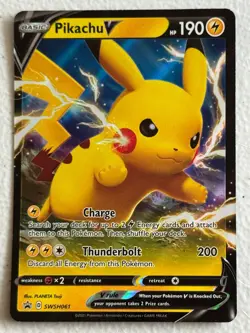 Pikachu V Promo SWSH: Sword & Shield Promo Cards SWSH061 LP - Image 1