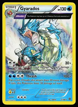 Gyarados 21/98 Holo Full Art XY Ancient Origins Pokemon Card - Image 1