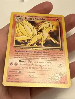 Blaine's Ninetales 21/132 Rare Gym Challenge 1st Edition Pokemon Card - Image 4