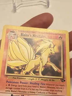 Blaine's Ninetales 21/132 Rare Gym Challenge 1st Edition Pokemon Card - Image 5