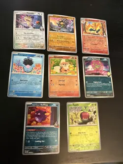 2025 Pokemon Destined Rivals Lot of 8 Reverse Holo Cards MINT - Image 1