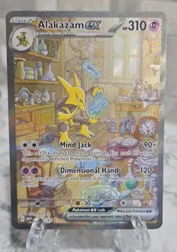 Pokemon TCG Alakazam EX 151 Holo Card Scarlet & Violet 201/165 SIR - Image 1