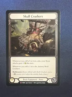 FAB EVR001 Skull Crushers COLD FOIL Majestic Brute Equipment Flesh & Blood TCG - Image 1