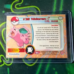 Nidoran M - #32 - Topps (Black Logo) - Series 1 - Pokemon Card - Image 2