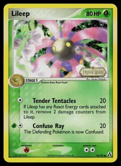 Pokemon Card - Lileep Legend Maker 56/92 Common Reverse Holo STAMPED - Image 1