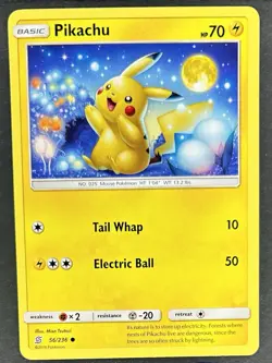 Pikachu 56/236 Sm-Unified Minds Regular - Pokemon Card - Image 1