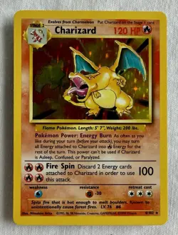 1999 Pokemon Charizard Holo 4/102 Card Centered Beauty - Image 1