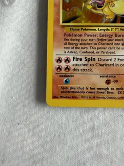 1999 Pokemon Charizard Holo 4/102 Card Centered Beauty - Image 5