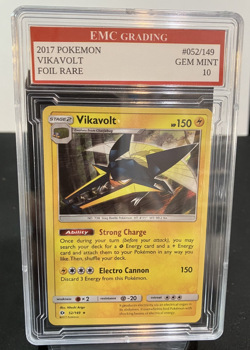 VIKAVOLT #052/149 RARE FOIL Pokemon 2017 Card GRADED 10 MINT TCG CCG - Image 1