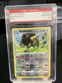 BOUFFALANT 2021 HOLO FOIL #118/163 Pokemon Card GRADED 10 TCG CCG - Image 1
