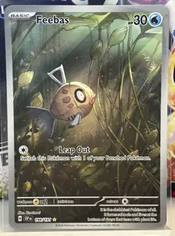 Pokemon SV Surging Sparks TCG Holo Holographic Card - Feebas (198/191) - Image 1