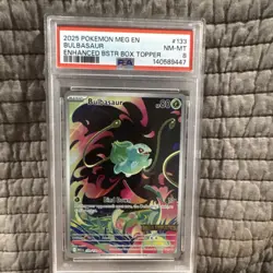 Pokemon Bulbasaur 133/132 Miscellaneous Cards Stamped Holo PSA 8 - Image 1