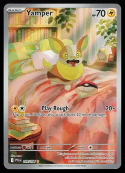 Yamper 099/094 Holo Illustration Rare Phantasmal Flames Pokemon Card - Image 1