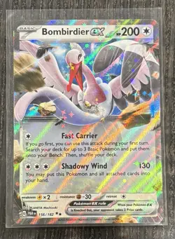 Bombirdier EX 156/182 Pokemon SV04: Paradox Rift Double Rare Holo Card - Image 1