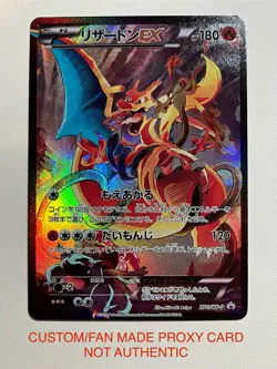 Charizard EX Full Art 276/XY-P Full Art Japanese CUST0M Fan Art DIY Card ACG - Image 1