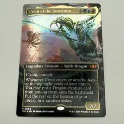 MTG Ureni of the Unwritten (Borderless) Commander: Tarkir: Dragonstorm Foil NM - Image 2