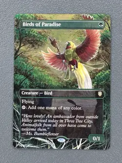 Birds of Paradise 81 Bloomburrow Commander Hand Painted Spring Altered Art Tentz - Image 1