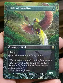 Birds of Paradise 81 Bloomburrow Commander Hand Painted Spring Altered Art Tentz - Image 2