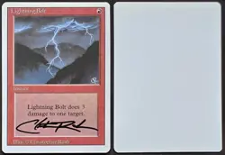 RARE SIGNED MtG Magic Chris Rush _ Revised Artist Proof _ LIGHTNING BOLT _1/100! - Image 1