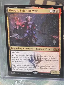 (2) X MTG Rowan, Scion of War Wilds of Eldraine 0211 (1)Foil (1) Reg Mythic - Image 3