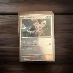 Pokemon TCG Minccino 075/086 Black Bolt Master Ball Pattern Holo - Image 1