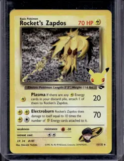 2021 Pokemon SWSH Celebrations Rocket's Zapdos Classic Collection #15/132 - Image 1