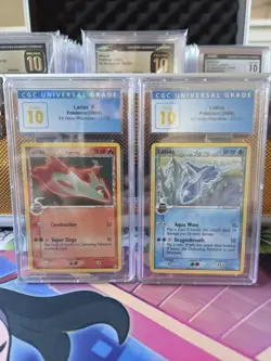 Pokemon 2006 Latias #21 & Latios #22 Holon Phantoms CGC Pristine 10 Sequential - Image 1