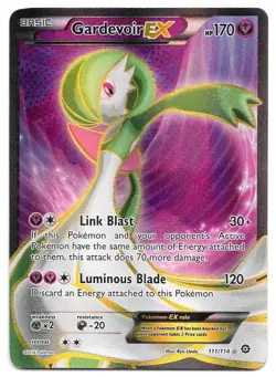 Gardevoir EX 111/114 Full Art Holo Ultra Steam Siege 2016 Pokemon NM TCG Card - Image 1